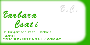 barbara csati business card